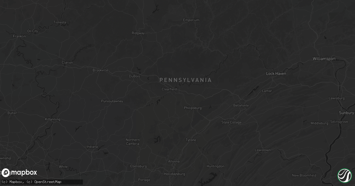 Hail map in Mineral Springs, PA on June 25, 2026