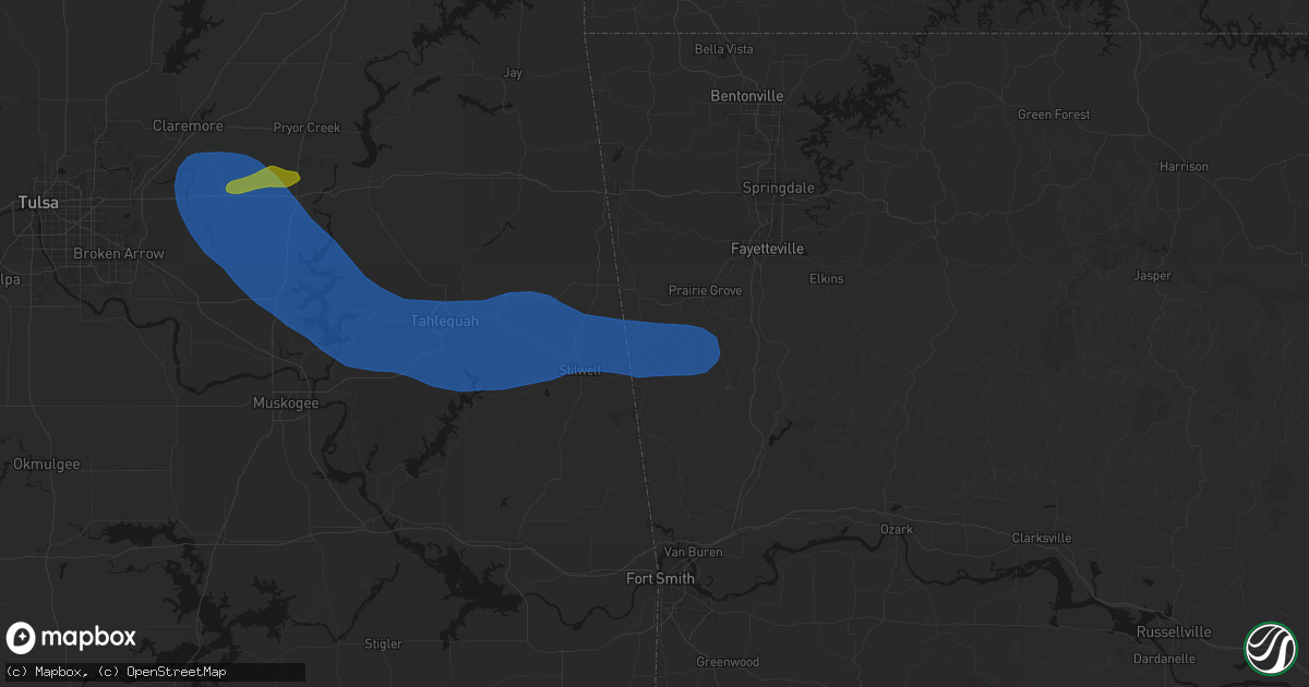 Hail map in Morrow, AR on June 25, 2026