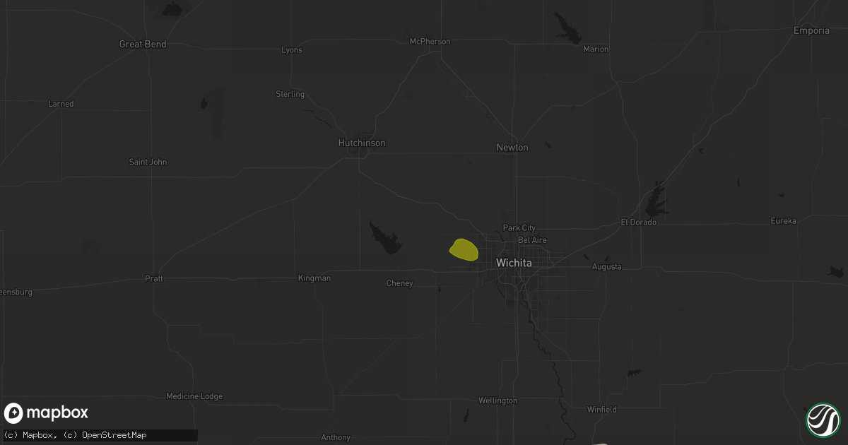 Hail map in Mount Hope, KS on June 25, 2026