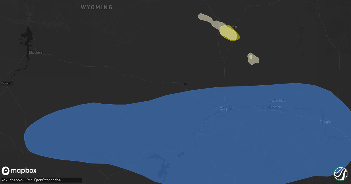 Hail map in Natrona, WY on June 25, 2026