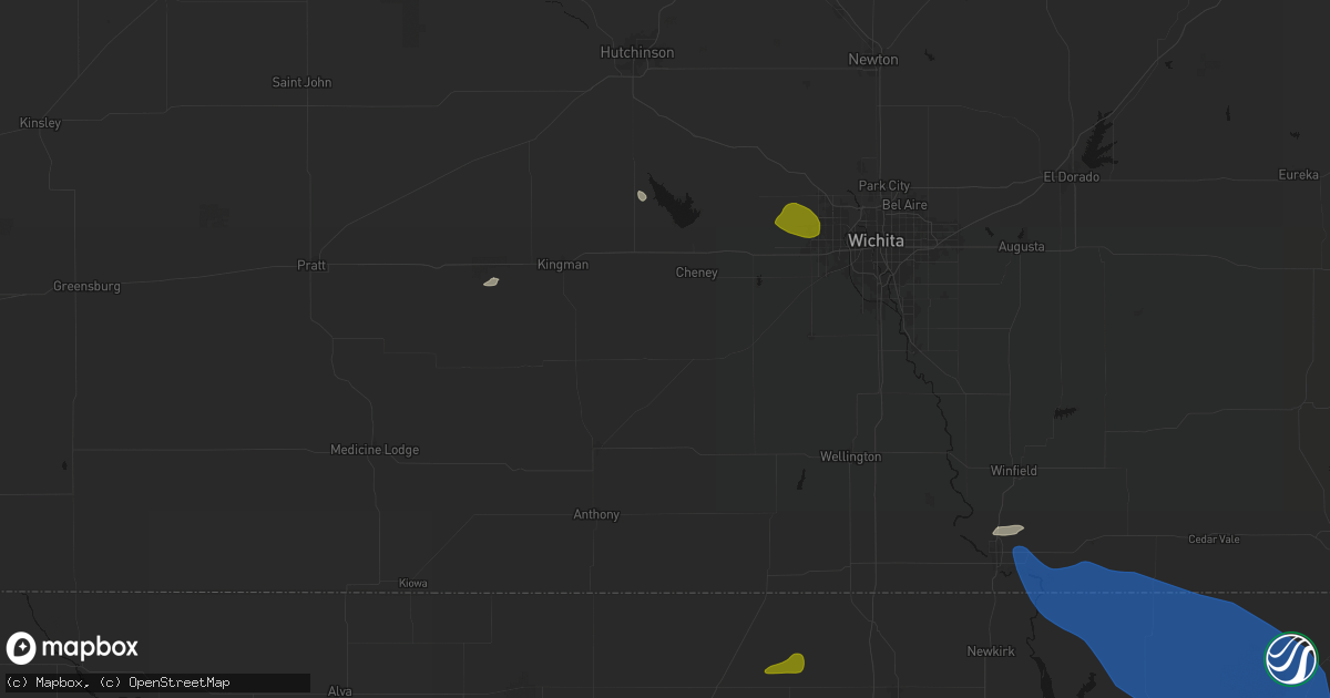 Hail map in Norwich, KS on June 25, 2026