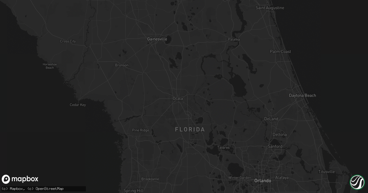 Hail map in Ocala, FL on June 25, 2026