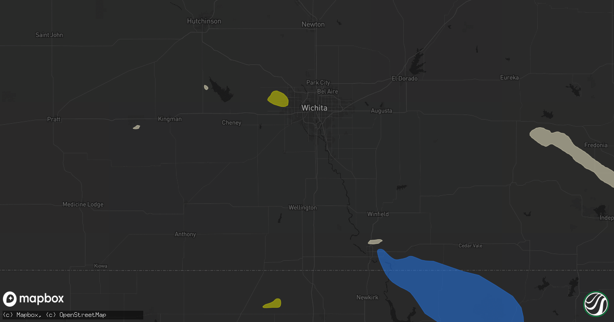 Hail map in Peck, KS on June 25, 2026
