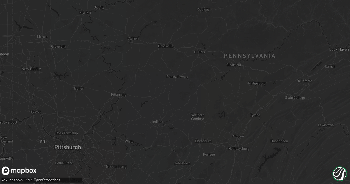 Hail map in Rochester Mills, PA on June 25, 2026