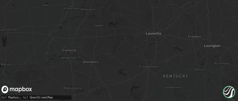 Hail map in Stephensport, KY on June 25, 2026