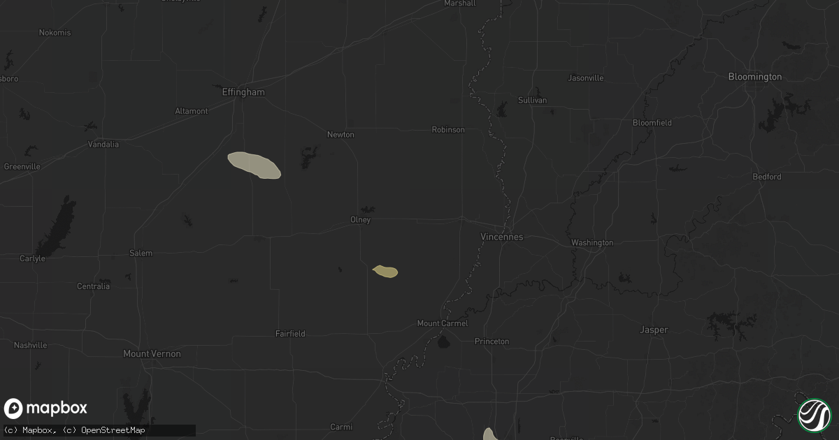 Hail map in Sumner, IL on June 25, 2026