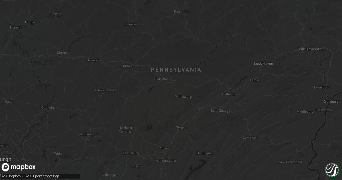 Hail map in West Decatur, PA on June 25, 2026