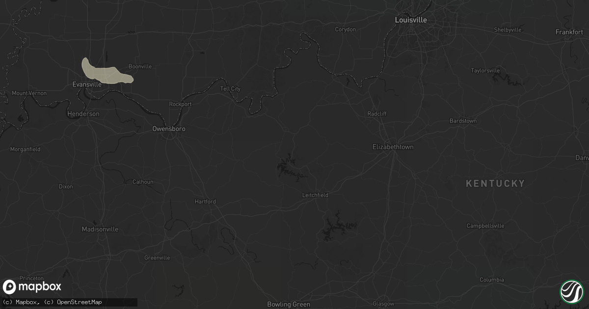 Hail map in Westview, KY on June 25, 2026