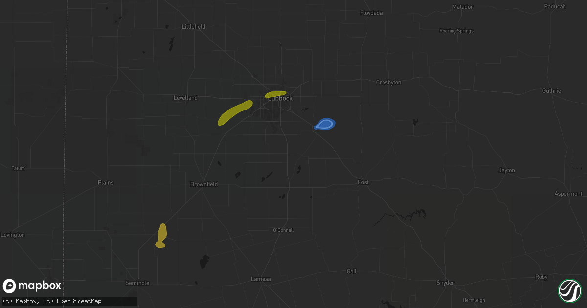Hail map in Wilson, TX on June 25, 2026