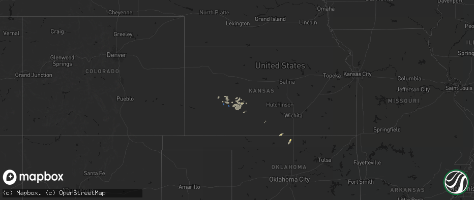 Hail map on June 25, 2026