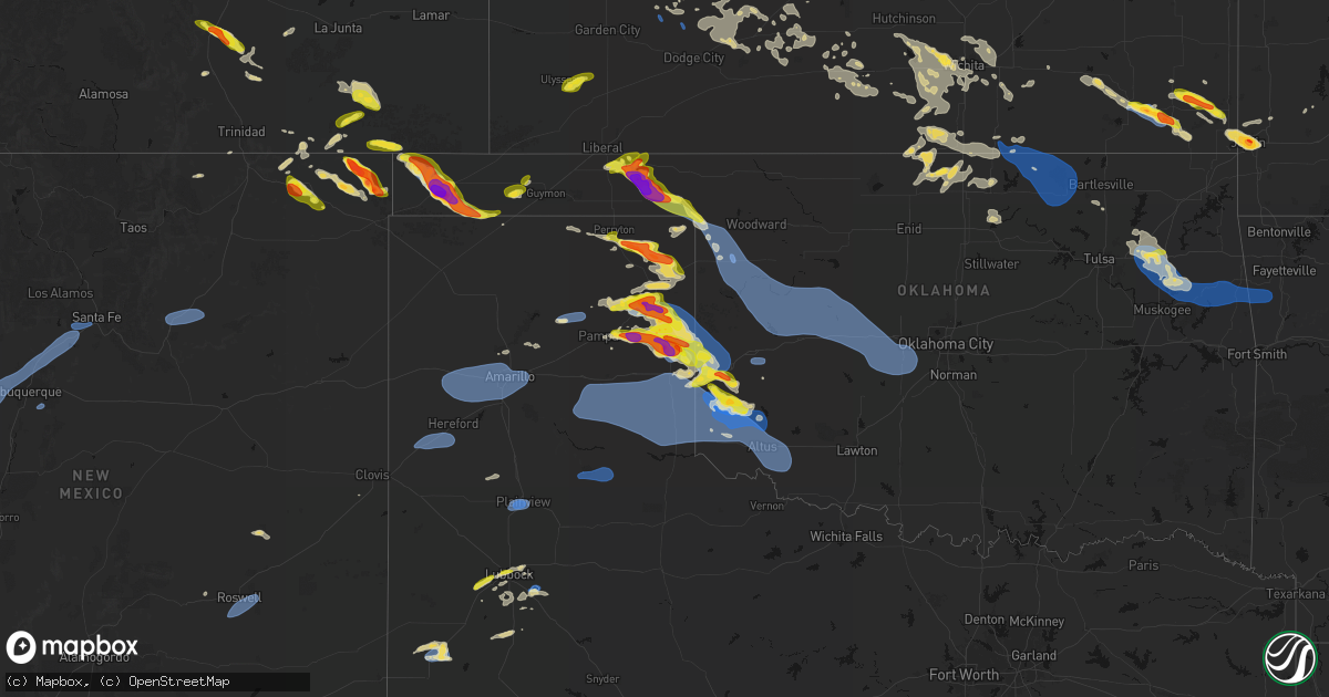 Hail map on June 25, 2026