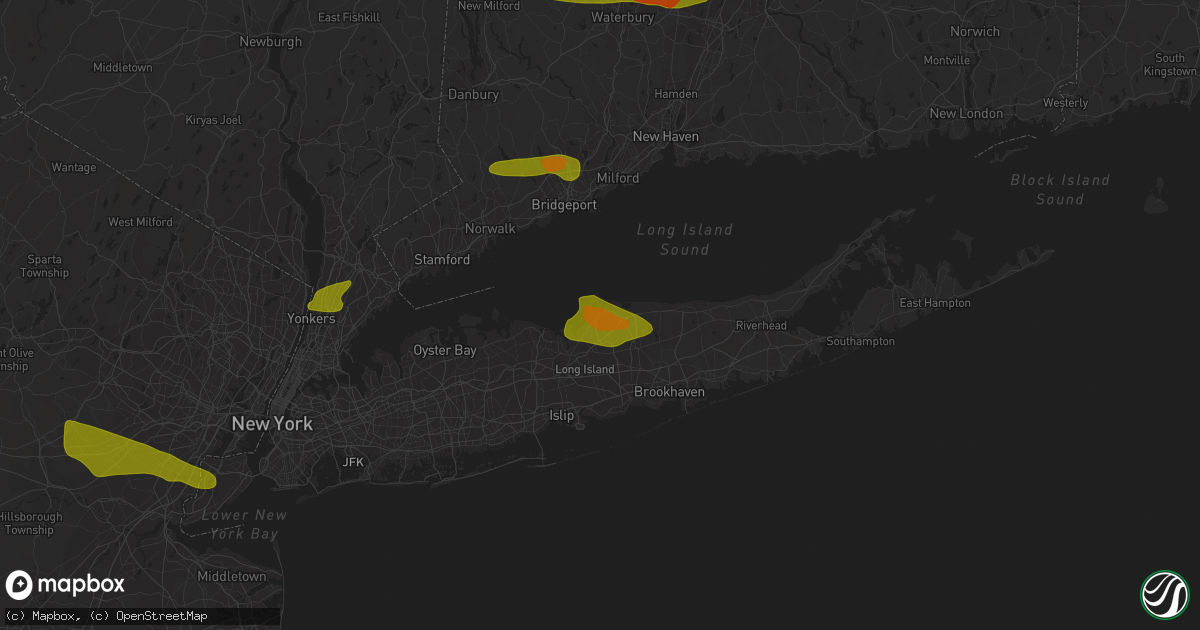 Hail map in East Setauket, NY on June 26, 2009