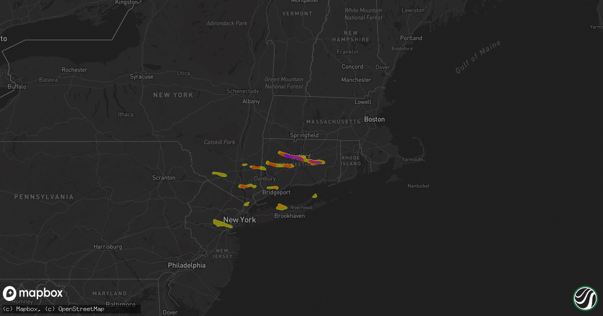 Hail map on June 26, 2009