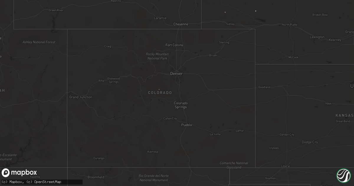Hail map on June 26, 2012