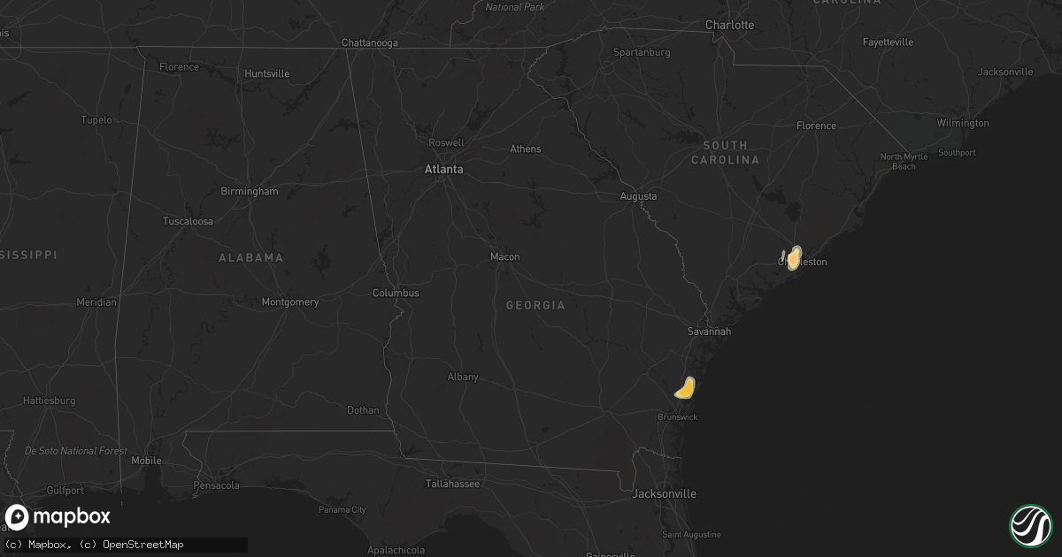 Hail map in Georgia on June 26, 2013
