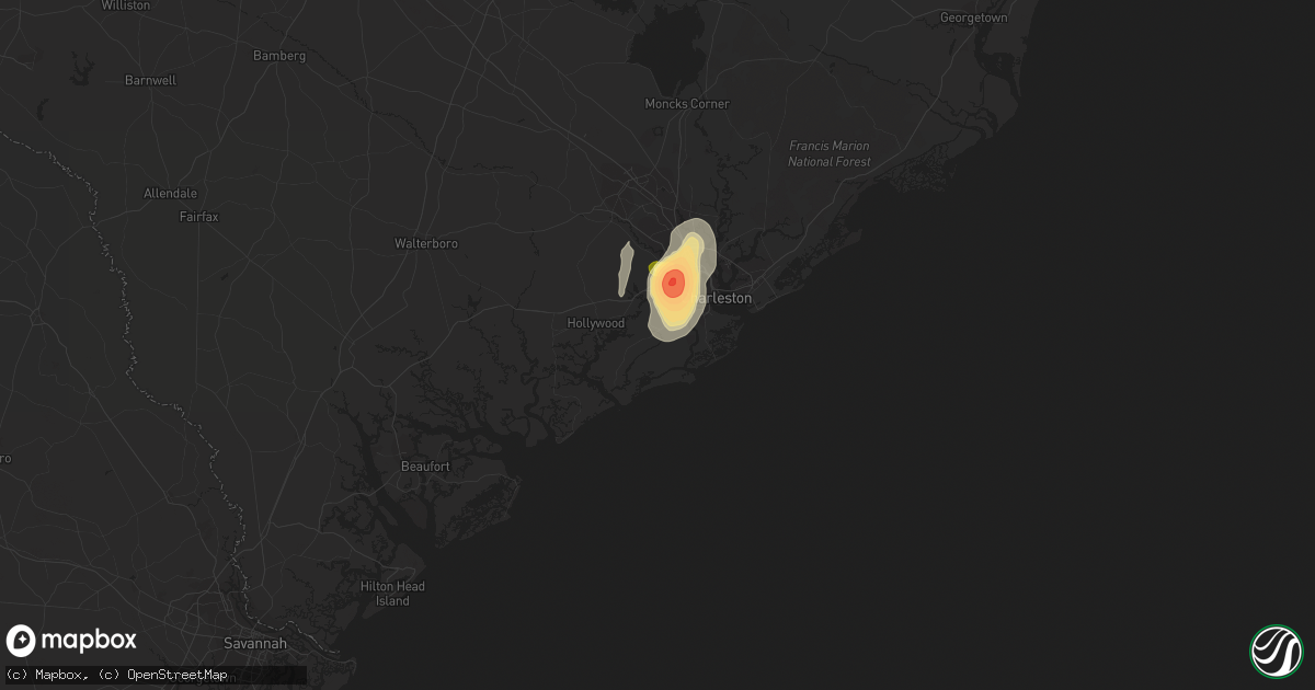 Hail map in Johns Island, SC on June 26, 2013