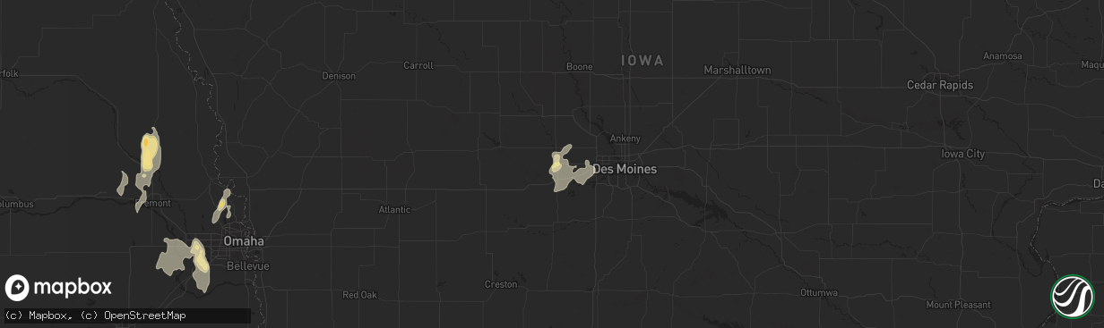 Hail map in Adel, IA on June 26, 2014