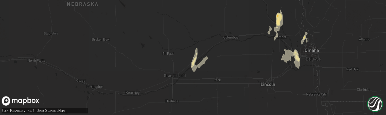 Hail map in Central City, NE on June 26, 2014