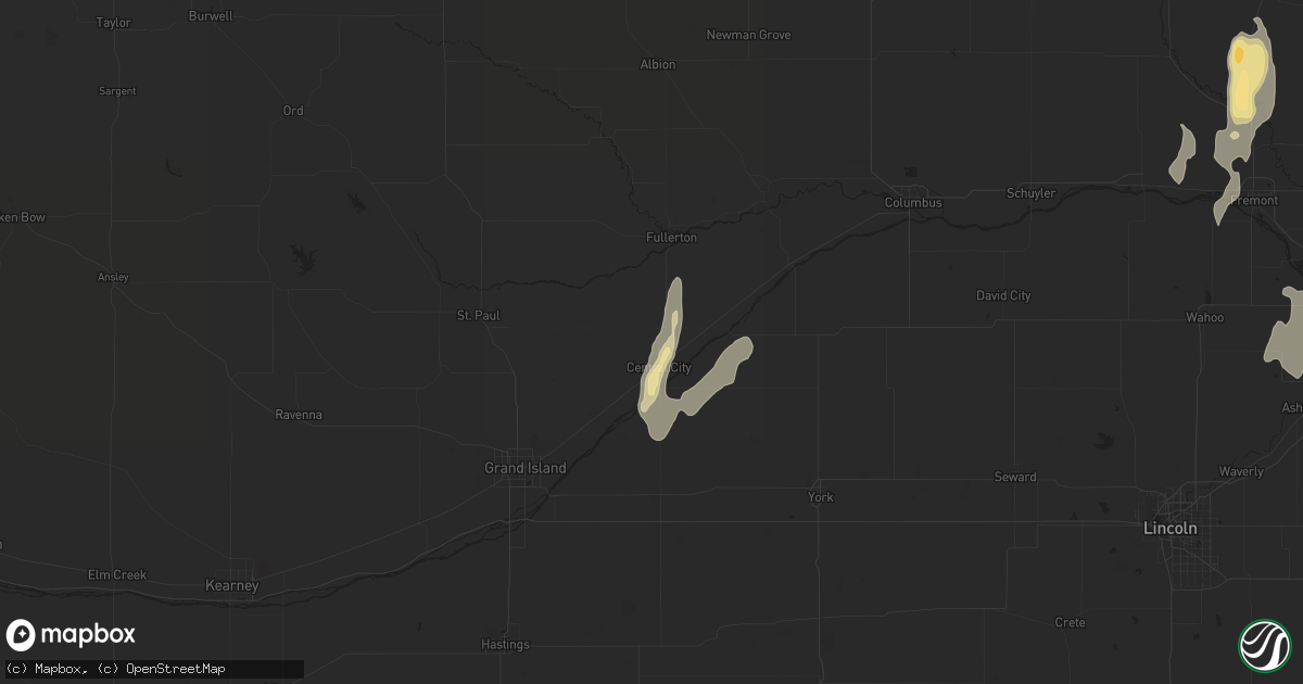 Hail map in Central City, NE on June 26, 2014