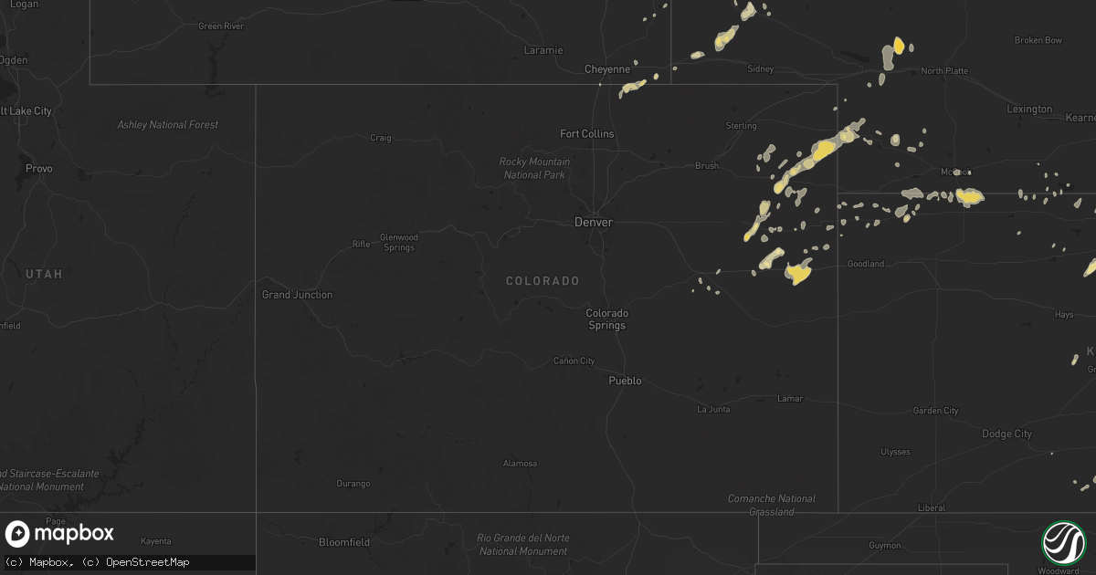 Hail map in Colorado on June 26, 2014