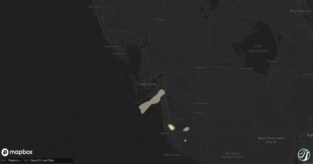Hail map in Fort Myers, FL on June 26, 2014
