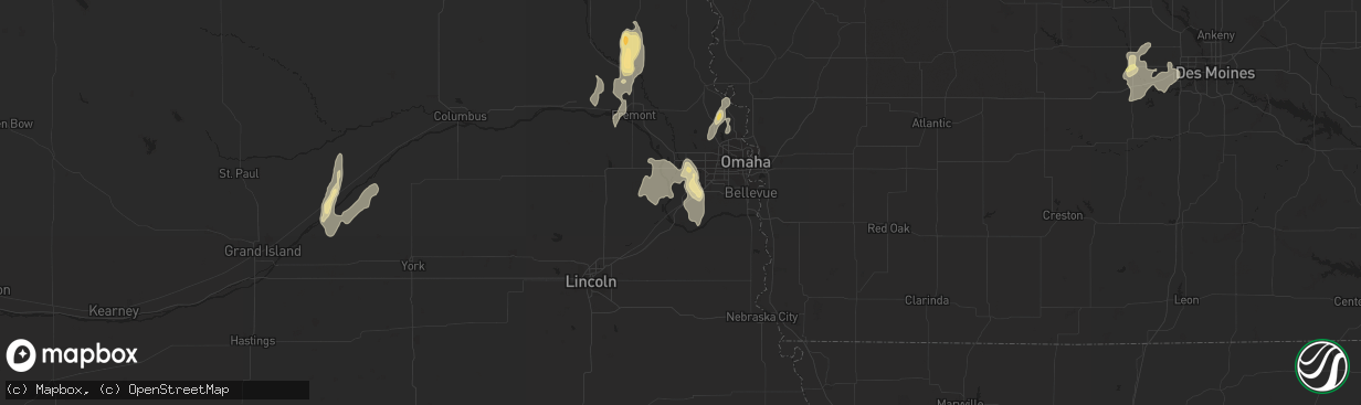 Hail map in Gretna, NE on June 26, 2014