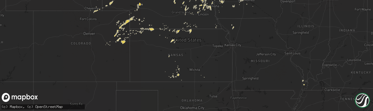 Hail map in Kansas on June 26, 2014