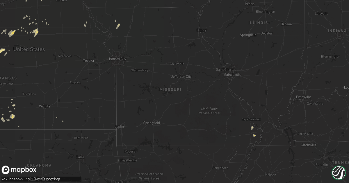 Hail map in Missouri on June 26, 2014