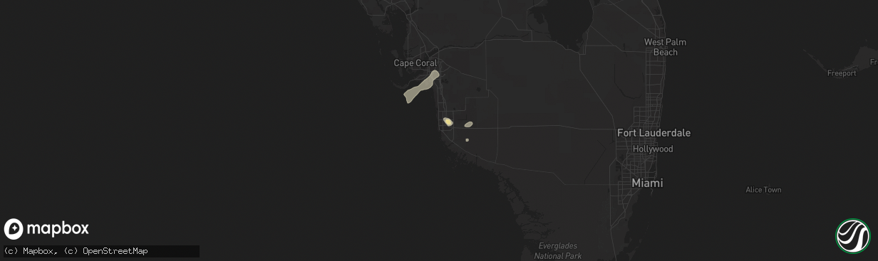 Hail map in Naples, FL on June 26, 2014