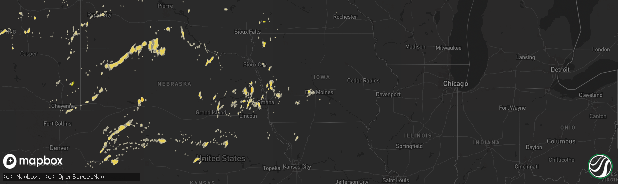 Hail map on June 26, 2014