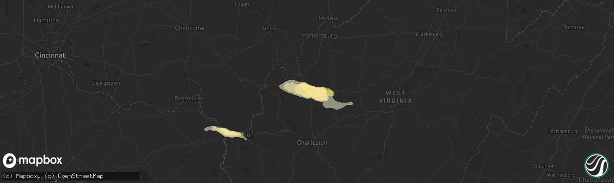 Hail map in Ripley, WV on June 26, 2015