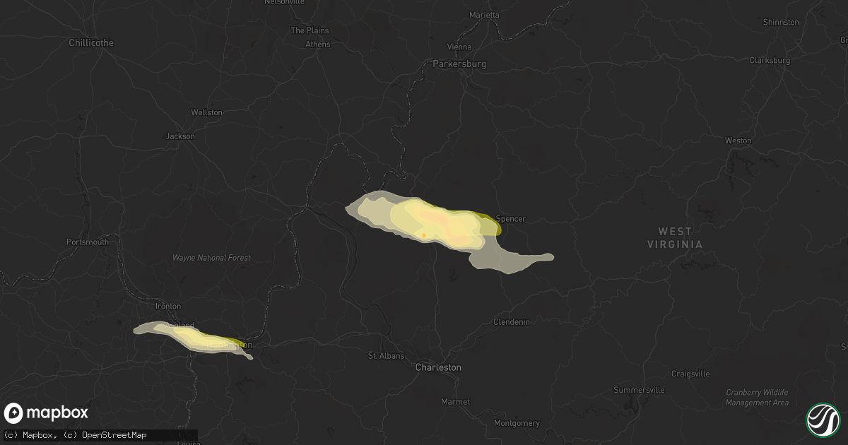 Hail map in Ripley, WV on June 26, 2015