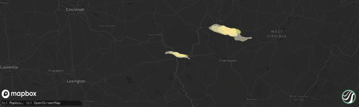 Hail map in South Point, OH on June 26, 2015