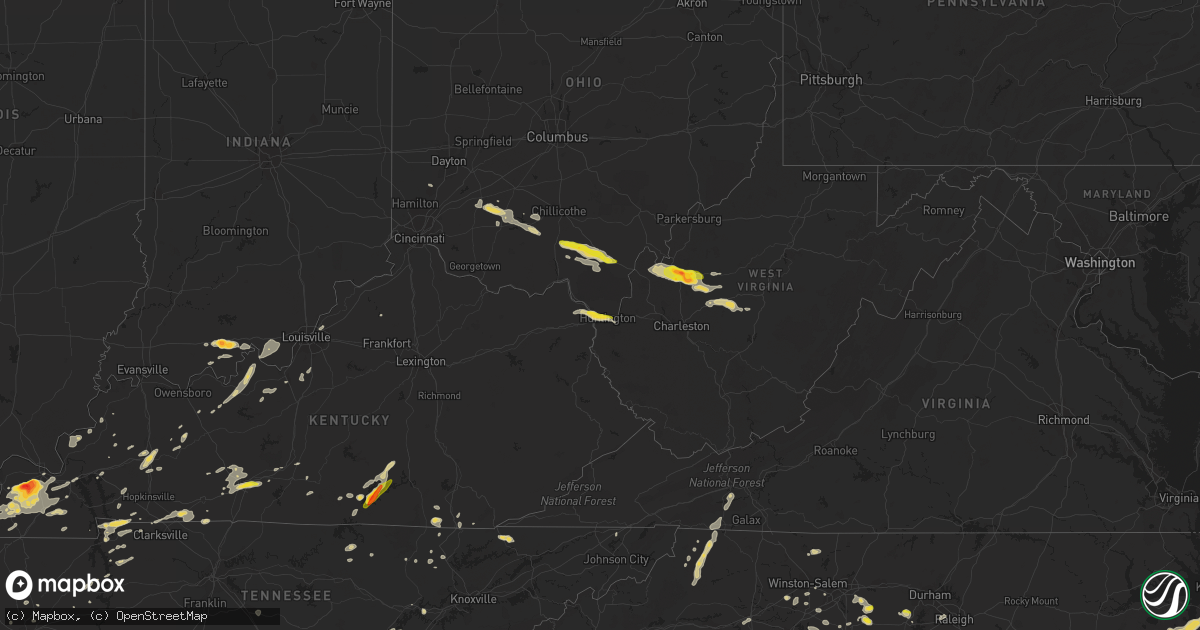 Hail map on June 26, 2015