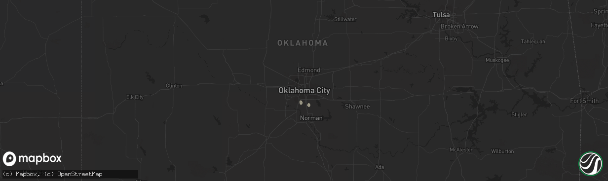 Hail map in Oklahoma City, OK on June 26, 2016