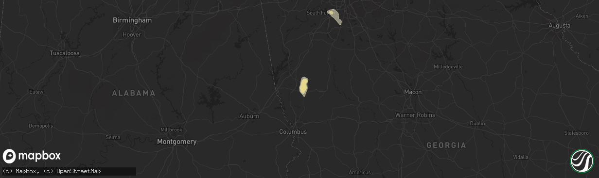 Hail map in Pine Mountain, GA on June 26, 2016