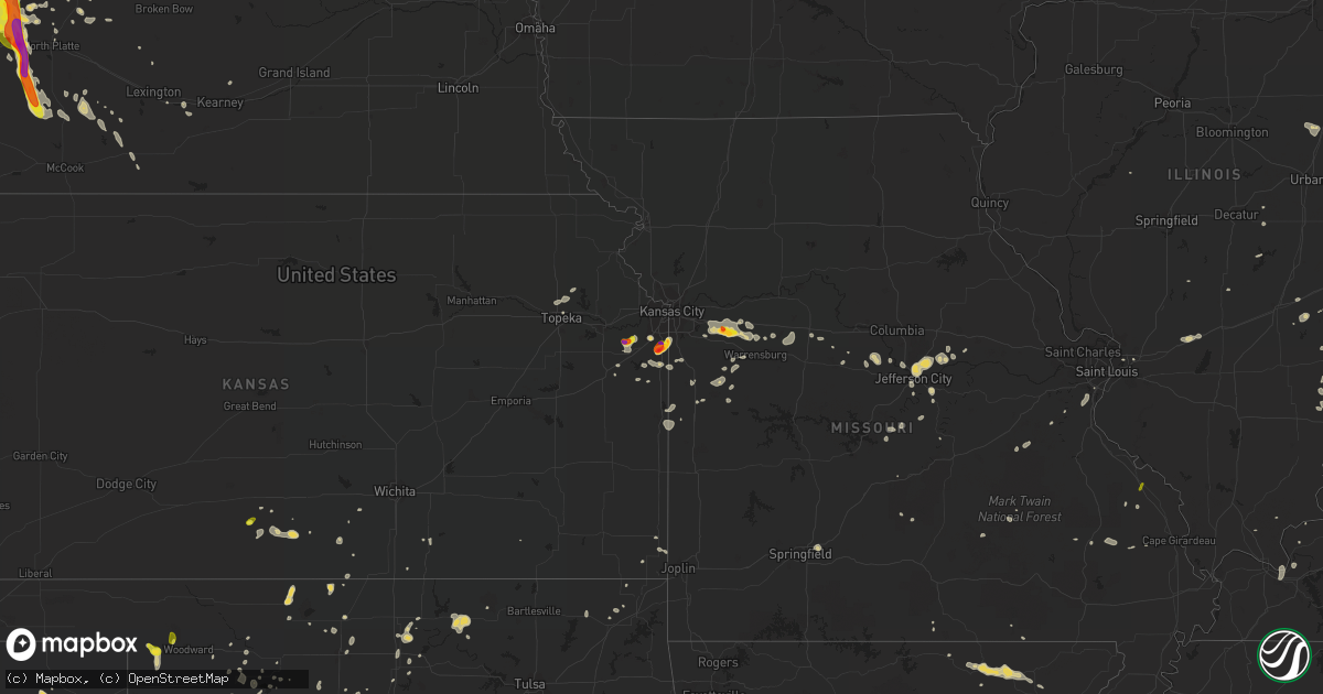 Hail map on June 26, 2016
