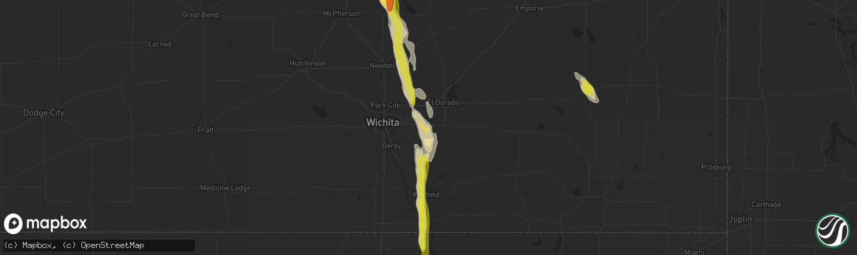 Hail map in Augusta, KS on June 26, 2017