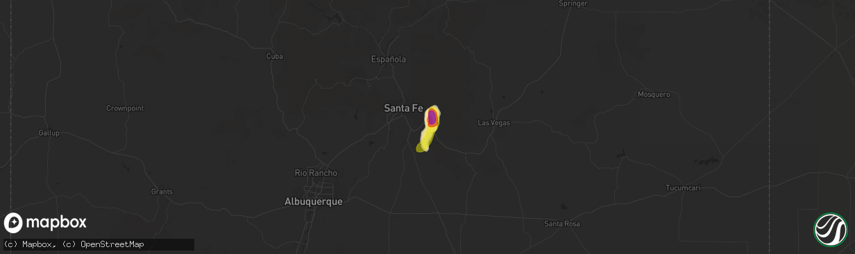 Hail map in Glorieta, NM on June 26, 2017