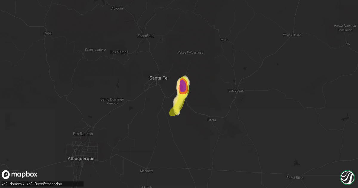 Hail map in Glorieta, NM on June 26, 2017