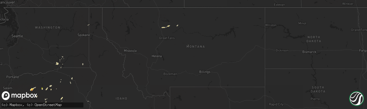 Hail map in Montana on June 26, 2017