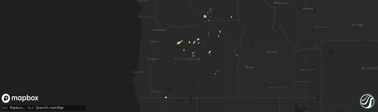 Hail map in Oregon on June 26, 2017