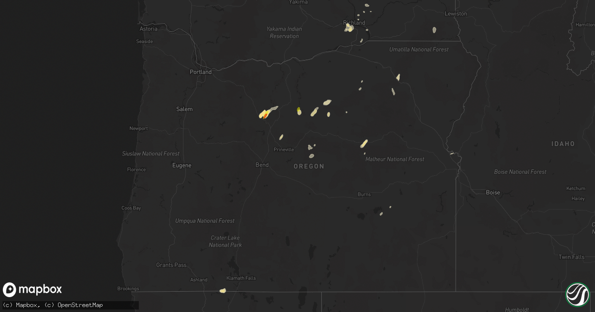 Hail map in Oregon on June 26, 2017