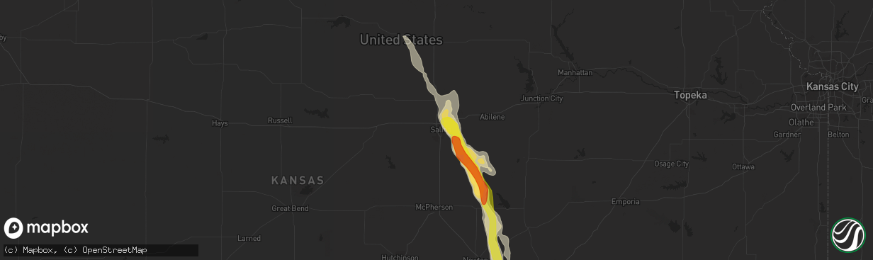 Hail map in Salina, KS on June 26, 2017