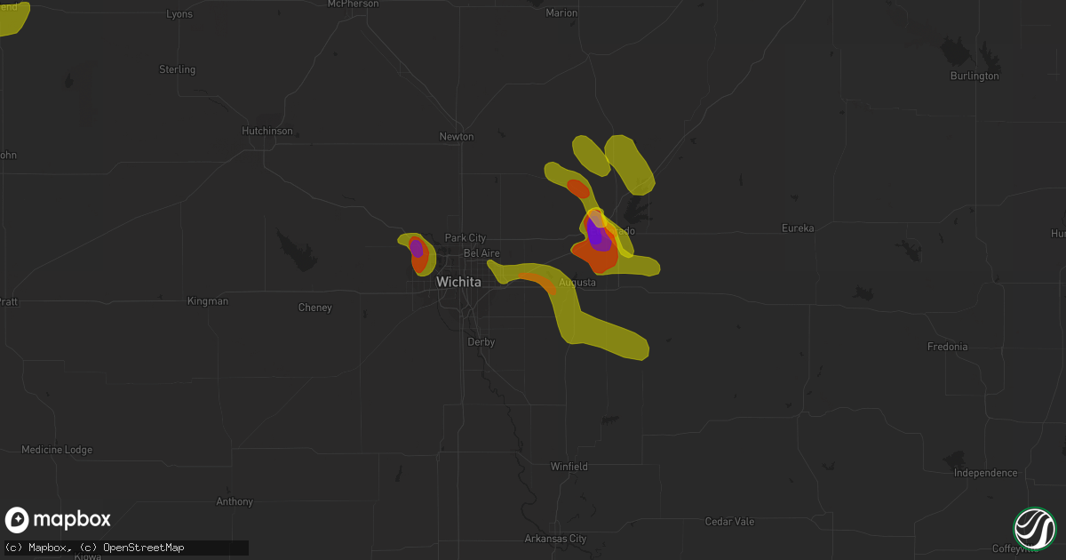 Hail map in Andover, KS on June 26, 2018