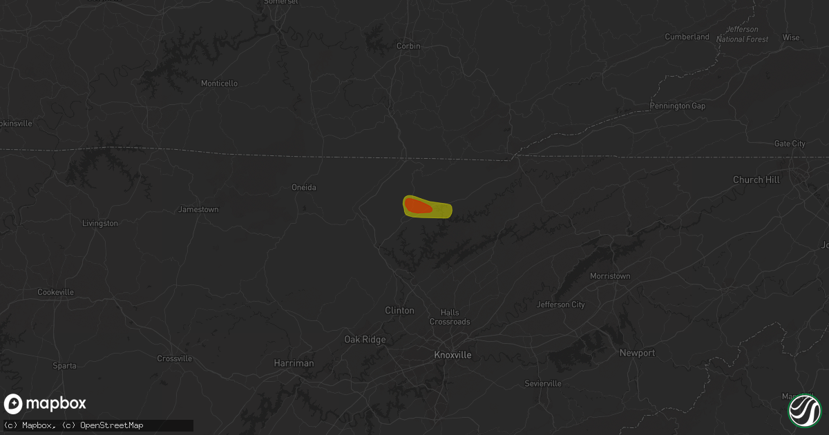 Hail map in La Follette, TN on June 26, 2018