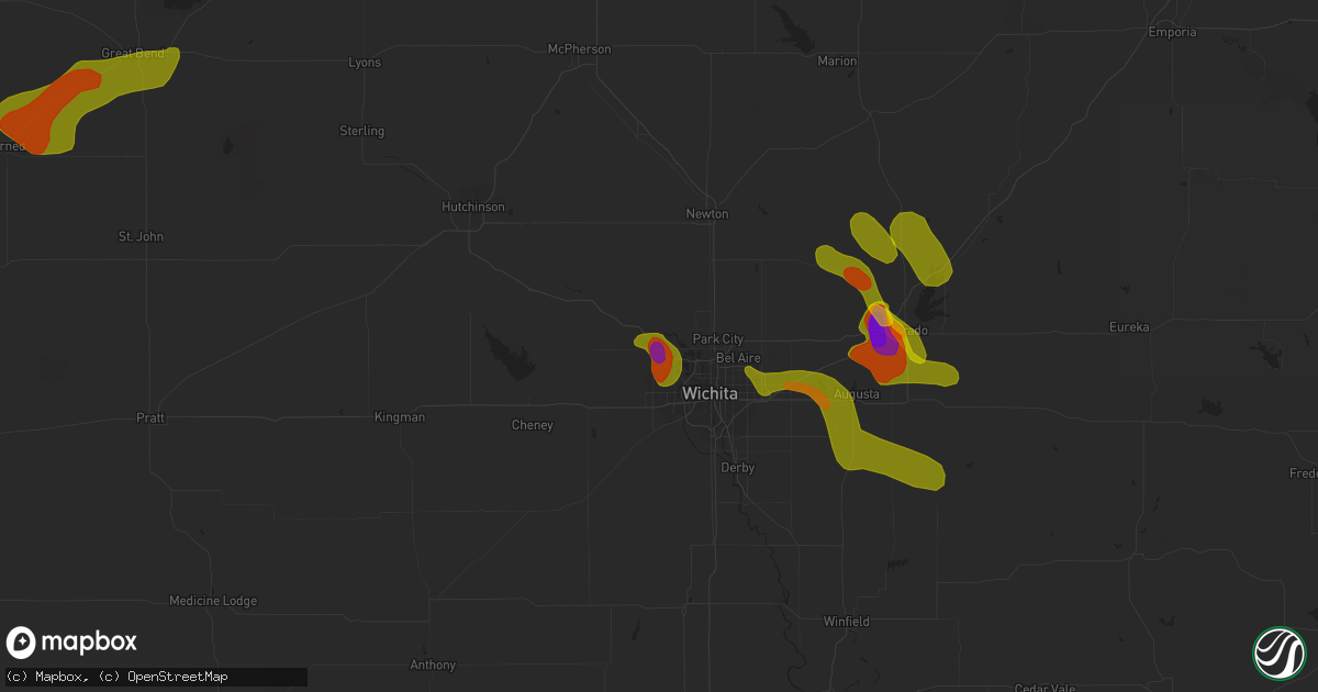 Hail map in Maize, KS on June 26, 2018