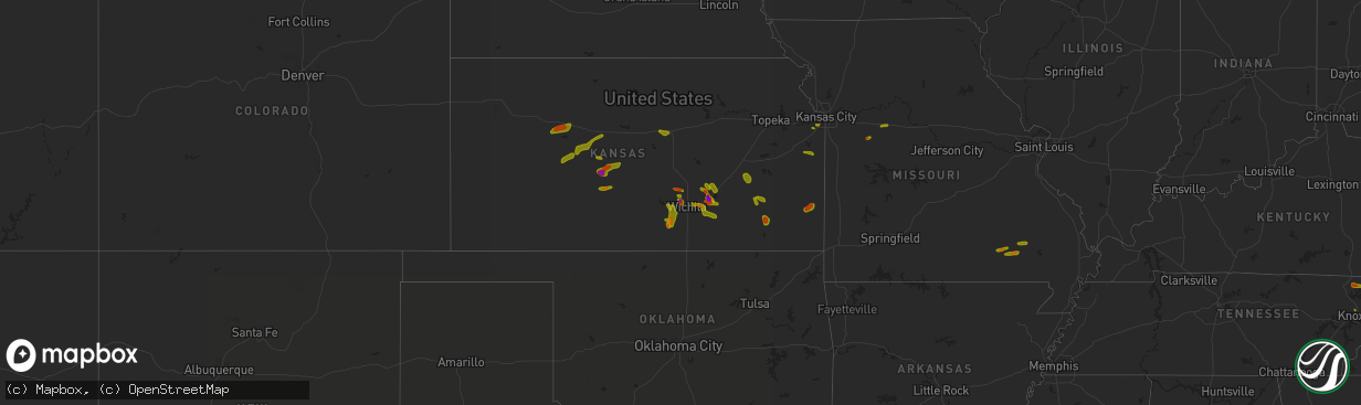 Hail map on June 26, 2018