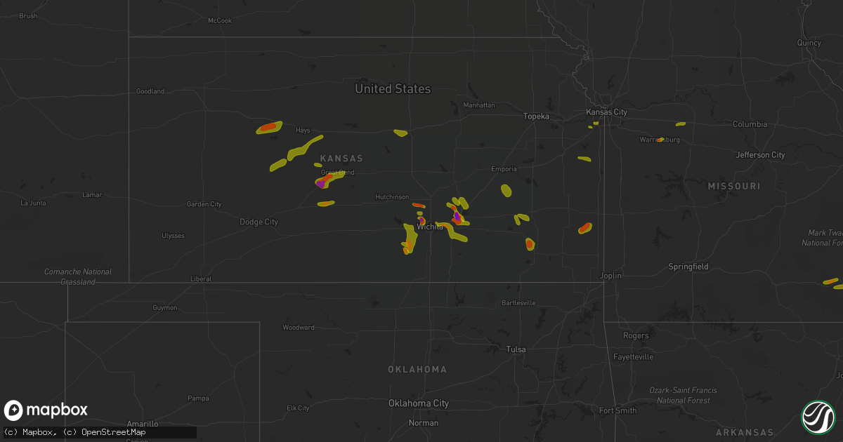 Hail map on June 26, 2018