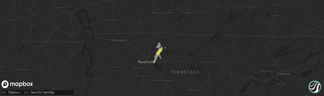 Hail map in Gallatin, TN on June 26, 2019